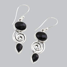 Handmade Onyx Sterling Silver Dangle Earrings