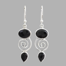 Handmade Onyx Sterling Silver Dangle Earrings