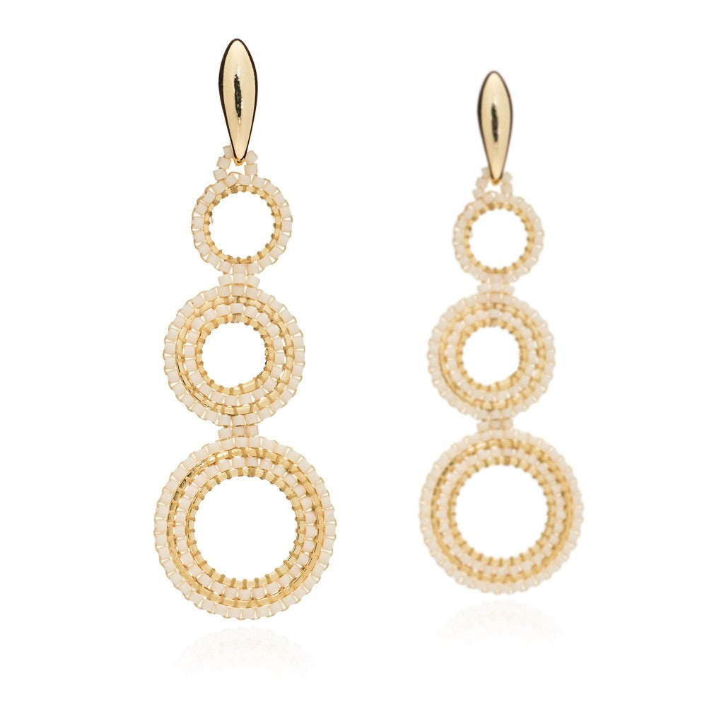 ‘Magna’ Hoop Earrings (Cream, Black, Red, or Turquoise)