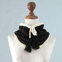 Black knitted neck warmer