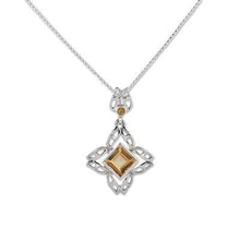 Citrine and Sterling Silver 18" Pendant Necklace