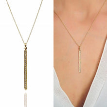'Delicate Sparkle Bar Necklace' in Gold