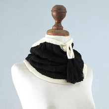 Black and white neck warmer