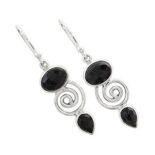 Handmade Onyx Sterling Silver Dangle Earrings