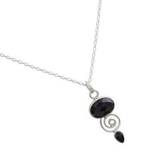 Handmade Onyx and Sterling Silver Pendant Necklace