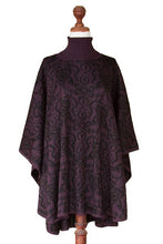 'Sublime Purple' Alpaca Wool Blend Poncho