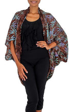 Versatile Brown Rayon Open Front Jacket/Shawl Handmade in Bali