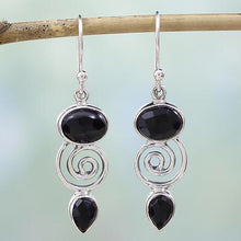 Handmade Onyx Sterling Silver Dangle Earrings