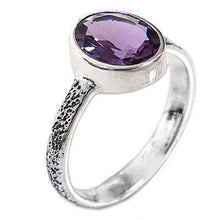 Amethyst solitaire ring, 'Simply in Purple'
