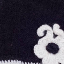 Alpaca Blend Fingerless Mitts in Grey or Black & White