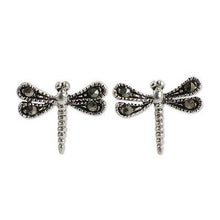 'Petite Dragonflies' Sterling Silver Stud Earrings