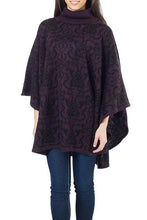 'Sublime Purple' Alpaca Wool Blend Poncho