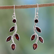 Marquise Garnet & Sterling Silver Earrings