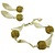 Gold Accent Golden Grass Bracelet and Earrings 'Grassy Helix'