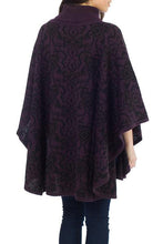 'Sublime Purple' Alpaca Wool Blend Poncho