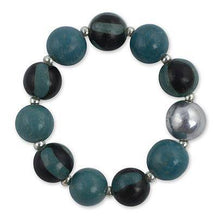 ‘Azacualpa Blue’ Ceramic Stretch Bracelet