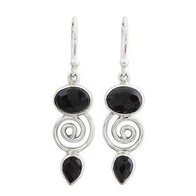 Handmade Onyx Sterling Silver Dangle Earrings