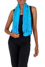 Versatile Turquoise Blue Batik Jacket/Shawl Handmade Accessory