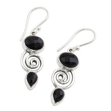 Handmade Onyx Sterling Silver Dangle Earrings