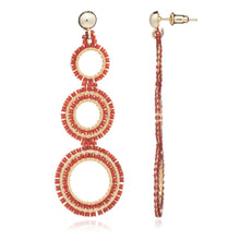 ‘Magna’ Hoop Earrings (Cream, Black, Red, or Turquoise)