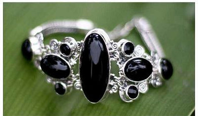 'A Night To Remember' Sterling Silver & Onyx Bracelet