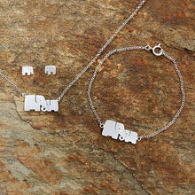Sterling Silver Jewelry Set "Loving Elephants"
