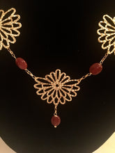 18k Gold Plated Necklace w/Agate