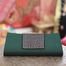 'Emerald Allure', Beaded Clutch Evening Bag