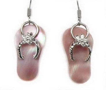 Pink Shell Flip-flop Earrings
