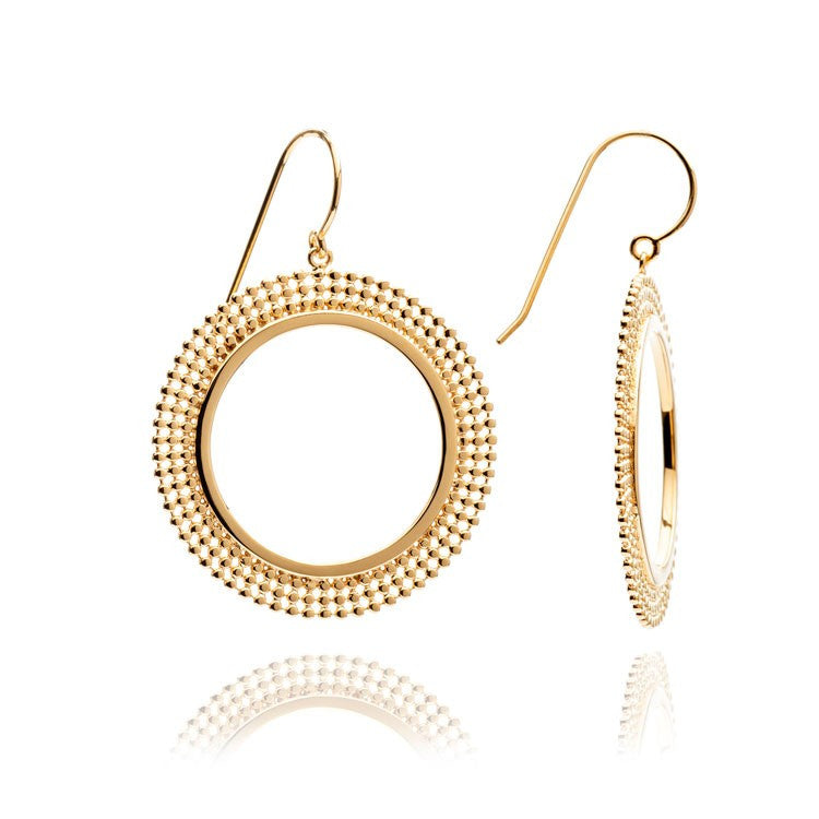 'Avita' Disc Earrings in Gold or Rose Gold (see drop down)