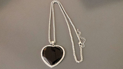 Big Crystal Heart Necklace with Crystals