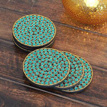 Bejeweled Coasters ‘Aqua Glitz’ (set of 6)