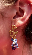18k Gold Plated Earrings w/Sodalite