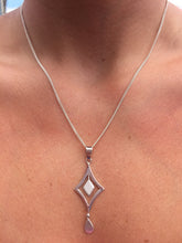 Sterling Silver Diamond Shape Necklace, Handcrafted