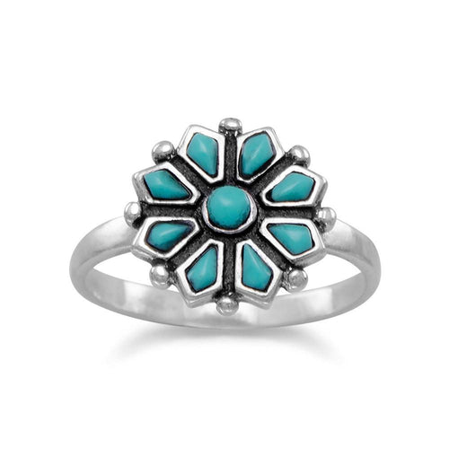 Turquoise Flower Ring
