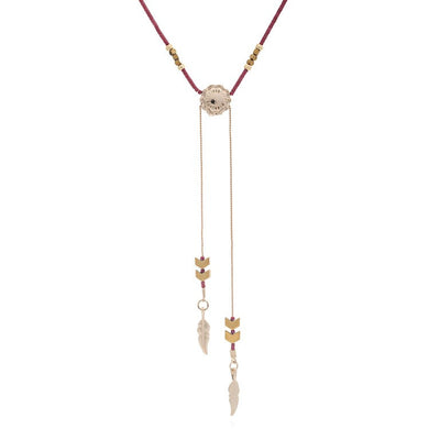 Santa Maria Necklace in Red & Gold