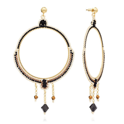 Bonita’ Large Chandelier Earrings: Lynx