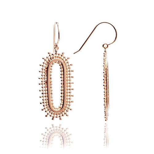 'Laelia' Oval Earrings, Rose Gold