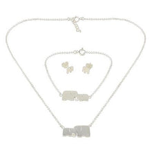 Sterling Silver Jewelry Set "Loving Elephants"