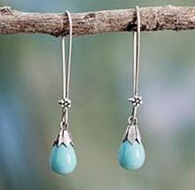 Blue Pearl Earrings Handmade in India, 'Precious Aqua'