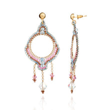 'Bonita' Crystal Chandelier Earrings: Sunset