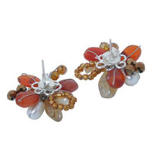 Thailand 'Sun Blossom' Pearl Flower Earrings