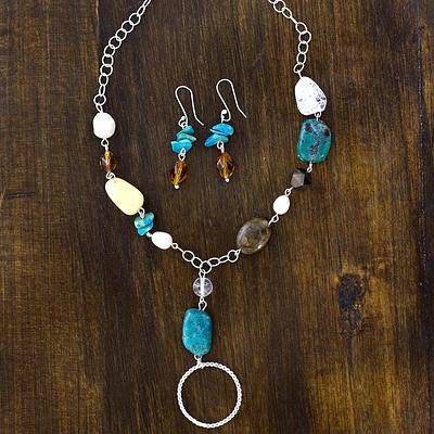 Cultured Pearl & Quartz Jewelry Set