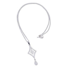 Sterling Silver Diamond Shape Necklace, Handcrafted