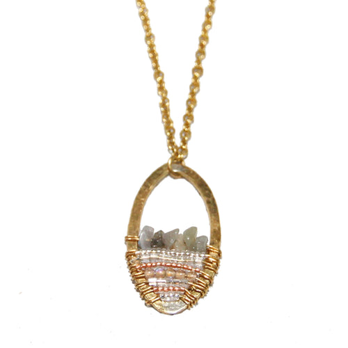 Maji Necklace (Sky Collection) in Apatite or Labradorite