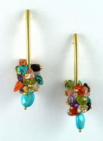 Earrings With Mixed Stones, 2