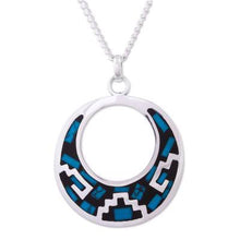 Geometric Turquoise Pendant Necklace