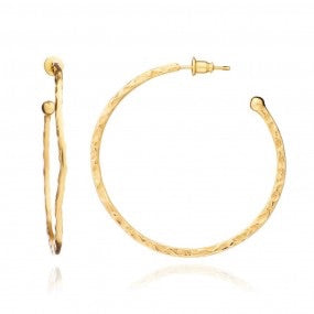 'Lydia' Large Hoops: Gold