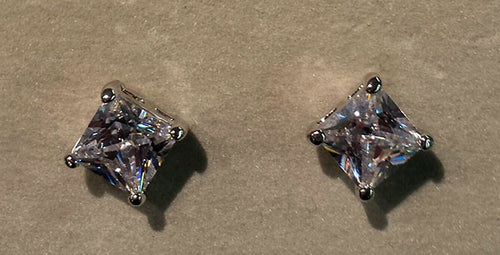 Square Zirconia Earrings