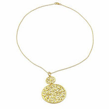 Gold Plated Pendant Necklace 'Golden Wave'